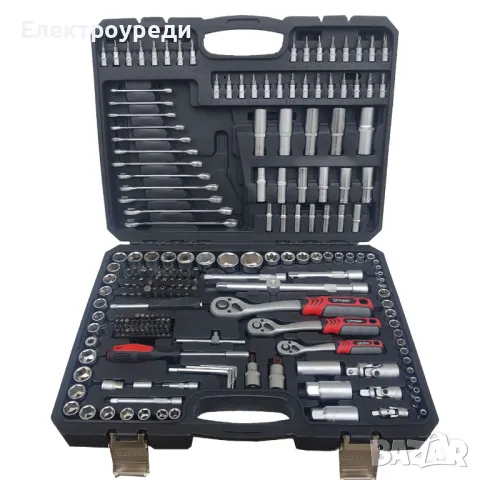 Усилено Гедоре Звездогаечни Ключове Куфар с Инструменти 216ч Stahl Mayer Гедоре с + 3 БРОЯ Извити Тр, снимка 2 - Ключове - 47617346