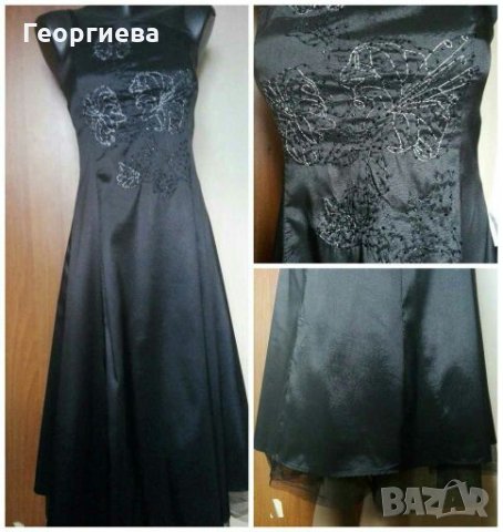 Прелестна черна дълга официална рокля ПРОМОЦИЯ👗🍀S р-р👗🍀 арт.345, снимка 3 - Рокли - 27967907