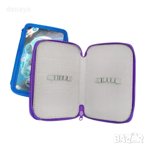 5892 Ученически несесер с 2 отделения за моливи и химикали, снимка 4 - Ученически пособия, канцеларски материали - 50142270