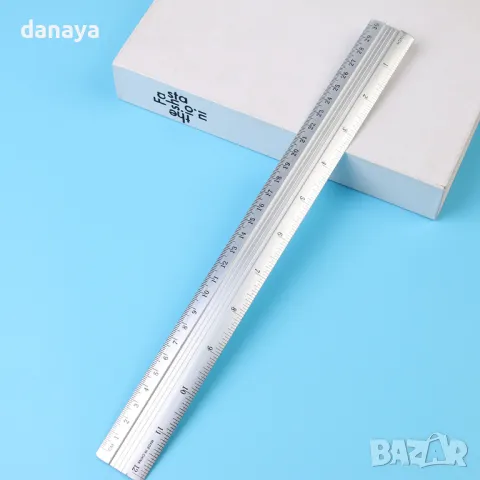 5807 Алуминиева линийка, 30см, ученическа метална линия