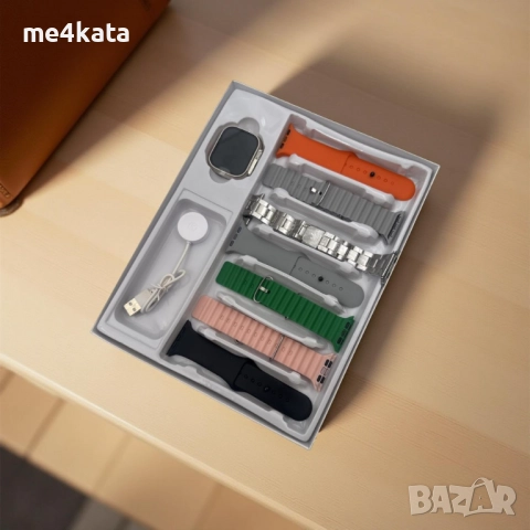 D70 Ultra 3 – Смарт Часовник с 7 Каишки, AMOLED Дисплей, Безжично Зареждане, Bluetooth, Водоустойчив, снимка 3 - Мъжки - 52670852