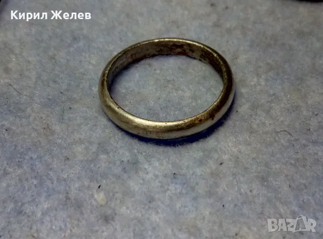 СТАРА КЛАСИЧЕСКИ МОДЕЛ СРЕБЪРНА ХАЛКА ПРЪСТЕН СРЕБРО S800 РЪЧНА ИЗРАБОТКА АНГЛИЯ 48584, снимка 7 - Антикварни и старинни предмети - 49704400