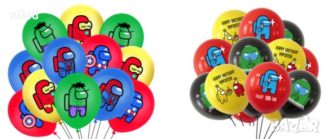 Амонг Ус Ъс Among Us Обикновен надуваем латекс латексов балон парти, снимка 8 - Други - 31687892