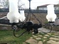 Старинен полилей, абажур от ковано желязо , снимка 4