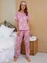 Дамска нощница пижама  от три части размер XS, снимка 1 - Нощници - 38018192