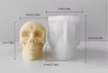 3D човешки череп силиконов молд форма за фондан гипс сапун смола и др украса, снимка 1