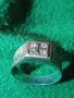 ФЛОРАЛНО ОРНАМЕНТИРАН СКЪПОЦЕНЕН АРТ ДЕКО ПРЪСТЕН СРЕБРО 800 МАЙСТОРСКА ИЗРАБОТКА с ЦИРКОНИ 25833, снимка 4