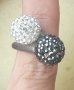 Сребърен пръстен с камъни "Swarovski" проба 925 , снимка 1 - Пръстени - 26286113
