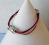 Гривни от кожа и полимерни кристали, снимка 8