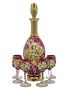 Murano Italy   Circa 1957  Bischoff Cordials Venetian Italian set with  Ruby Red end 18 k Gold  , снимка 16
