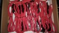 SATA кабели, чисто нови - червени/черни, снимка 1 - Кабели и адаптери - 38572213