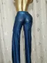 М Син панталон странично с прозрачен еластичен тюл , снимка 4