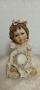 Фигурка "Къдраво момиченце с капела в скута", клей, мисля. , снимка 1