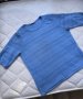 Синя блуза с къс ръкав, снимка 1 - Туники - 42958330