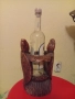 Дърворезба скулптура стойка за алкохол 25 см, снимка 5