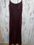 Нова дълга с цепка еластична парти коктейлна официална блестяща бордо рокля, снимка 5
