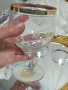 чаши немски гравиран кристал/златен кант , снимка 2