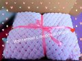 Бебешка пелена ръчно плетена, снимка 1 - Спално бельо и завивки - 40315661