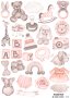 Стикери за декорация планер скрапбук бебе момиче самозалепващ лист А5, снимка 1 - Други - 39724351