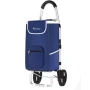 Сгъваема пазарска количка 56 литра Troll03Blue – лека, водоустойчива и стабилна, снимка 6