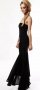 Quontum нова Дълга черна рокля с тюл бюстие , снимка 1 - Рокли - 32559182
