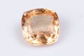 Оранжев сапфир 0.67ct нагряван cushion шлифовка