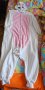 Топла дамска пижама Еднорог, микрофибър, бяло и розово