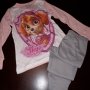 3-4г 104см Комплект блуза с дълъг ръкав и долница Подходящо за нощница Материя памук Цвят розово, пе, снимка 1 - Детски пижами - 26751289