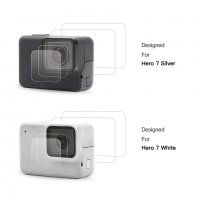 Стъклени протектори за GoPro Hero 7 White/Silver, За екрана и обектива, снимка 3 - Чанти, стативи, аксесоари - 27762801