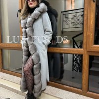 Луксозно палто от ЛАМА И ЛИСИЦА, размер С, снимка 7 - Палта, манта - 28805100