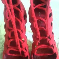"Tulipano"-червени уникални обувки, снимка 7 - Дамски обувки на ток - 43483804