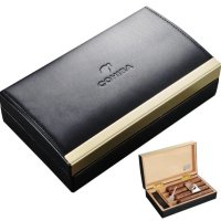Cohiba  кутия за пури кедров преносим хумидор с кожено покритие кохиба, снимка 2 - Други - 43257427