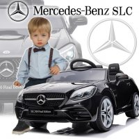 Акумулаторен КОЛА Licensed Mercedes Benz SLC300 12V с меки гуми с Кожена седалка, снимка 3 - Детски велосипеди, триколки и коли - 37014565