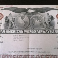 Сертификат за 39 акции | Pan American World Airways | 1971г., снимка 2 - Други ценни предмети - 34641031