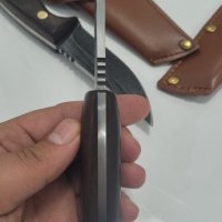 Ръчно изработен нож с кожена кания, снимка 3 - Ножове - 42939297
