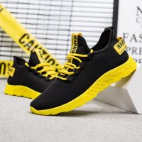 Мъжки маратонки 44 номер в жълто - черен цвят , жълти , черни маратонки, снимка 1 - Ежедневни обувки - 38629084
