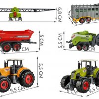 Фермерски комплект 6в1 - трактори с ремаркета, снимка 7 - Коли, камиони, мотори, писти - 38794678