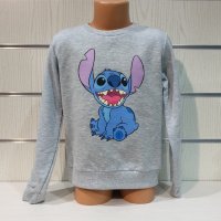 Нова детска ватирана блуза с дълъг ръкав Стич (Stitch) в сив цвят, снимка 7 - Детски Блузи и туники - 38996133