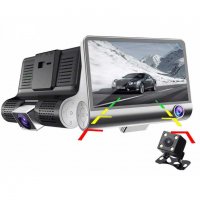 Видеорегистратор за кола АТ D123 4.3 инча монитор с 3 камери, снимка 2 - Аксесоари и консумативи - 28440133