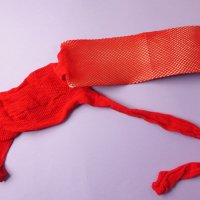 S/M нов червен мрежест дамски чорапогащник, снимка 3 - Бельо - 43870880