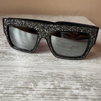 Сребърни слънчеви очила с камъчета UV400 , снимка 7 - Слънчеви и диоптрични очила - 44898877