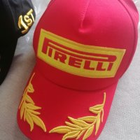 Черна и червена качествена шапка с надпис Пирели Pirelli марка гуми на атомобил, снимка 10 - Аксесоари и консумативи - 36268294