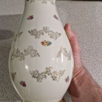 Декоративна порцеланова ваза със златни орнаменти BAVARIA - Ръчна изработка, снимка 3 - Вази - 38782155
