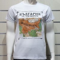 Нова мъжка тениска с дигитален печат България на три морета, снимка 1 - Тениски - 28215877
