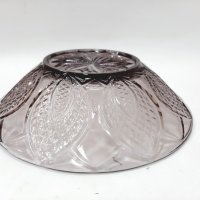 Стара стъклена фруктиера, цветно виолетово стъкло(13.2), снимка 6 - Антикварни и старинни предмети - 43581548
