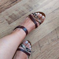 Дамски сандали естествена кожа , снимка 4 - Сандали - 37064255