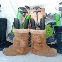 UGG® аналог, SKECHERS® ТОПЛИ АПРЕСКИ, БОТУШИ, боти,100% ЕСТЕСТВЕНА КОЖА = ВЕЛУР 35 - 36, UGG® аналог, снимка 17 - Дамски ботуши - 39644025