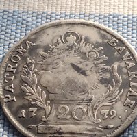 Сребърна монета 20 кройцера 1779г. Карл Теодор Мюнхен Бавария 29757, снимка 9 - Нумизматика и бонистика - 42969761