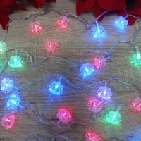 LED Коледни лампички камбанки, цветни, снимка 1 - Други - 43296437
