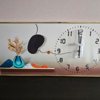 Стенен часовник с цветна декорация , снимка 1 - Стенни часовници - 43005690
